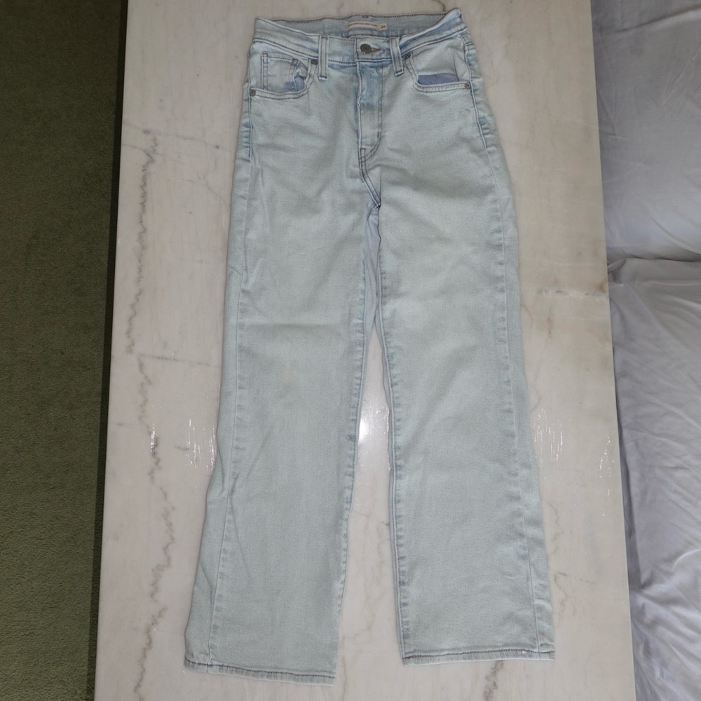 Levi’s - Light Blue Denim Jeans (High Waisted Crop Flair)